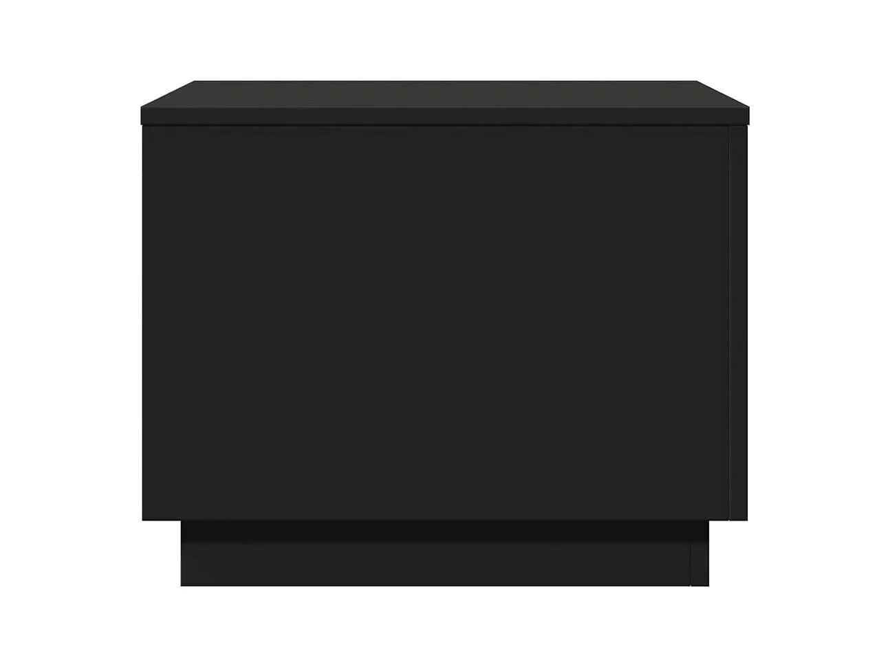 Table basse avec lumières LED noir 50x50x40 cm