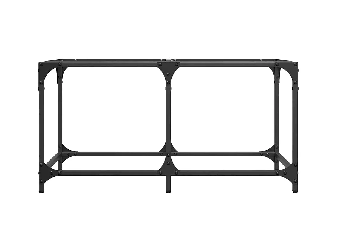 Table basse avec dessus en verre transparent 78,5x40x40cm acier