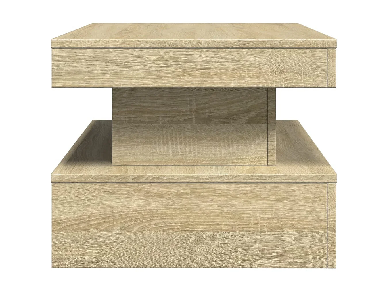 Salontafel met LED-verlichting 90x50x40 cm sonoma eikenkleurig
