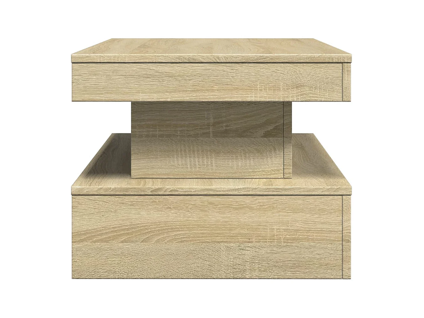 Table basse avec lumières LED chêne sonoma 90x50x40 cm
