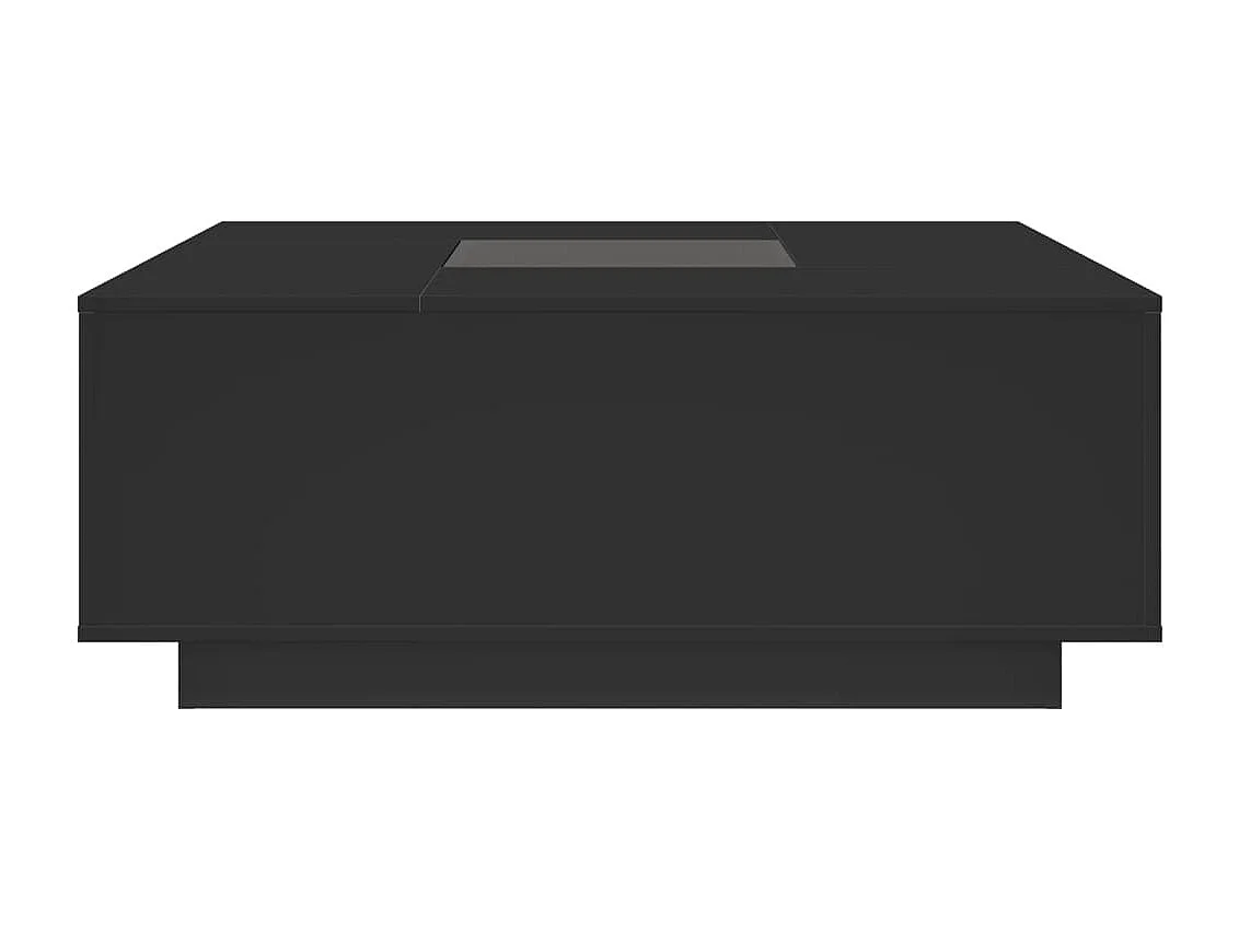 Mesa de centro luzes LED Infinity 100x100x40 cm preto