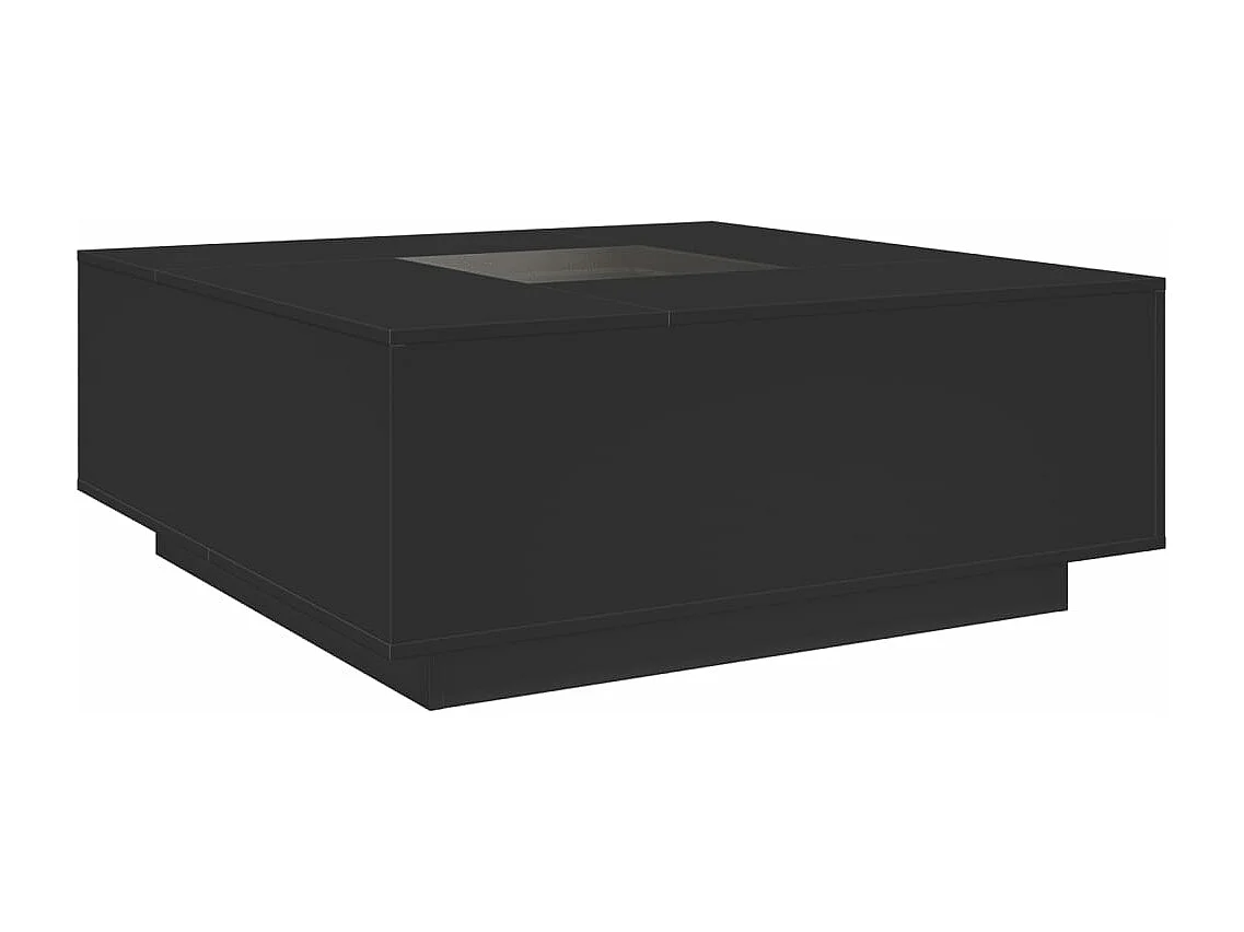 Mesa de centro luzes LED Infinity 100x100x40 cm preto