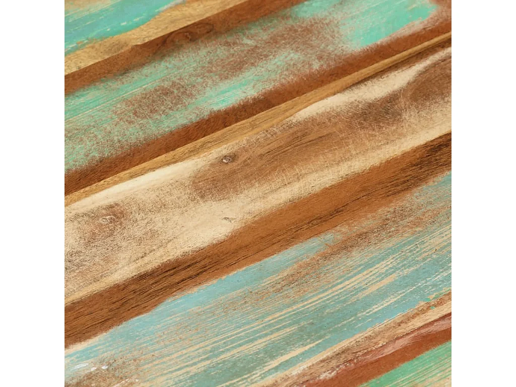 Table basse en forme de bol blanc bois de récupération massif