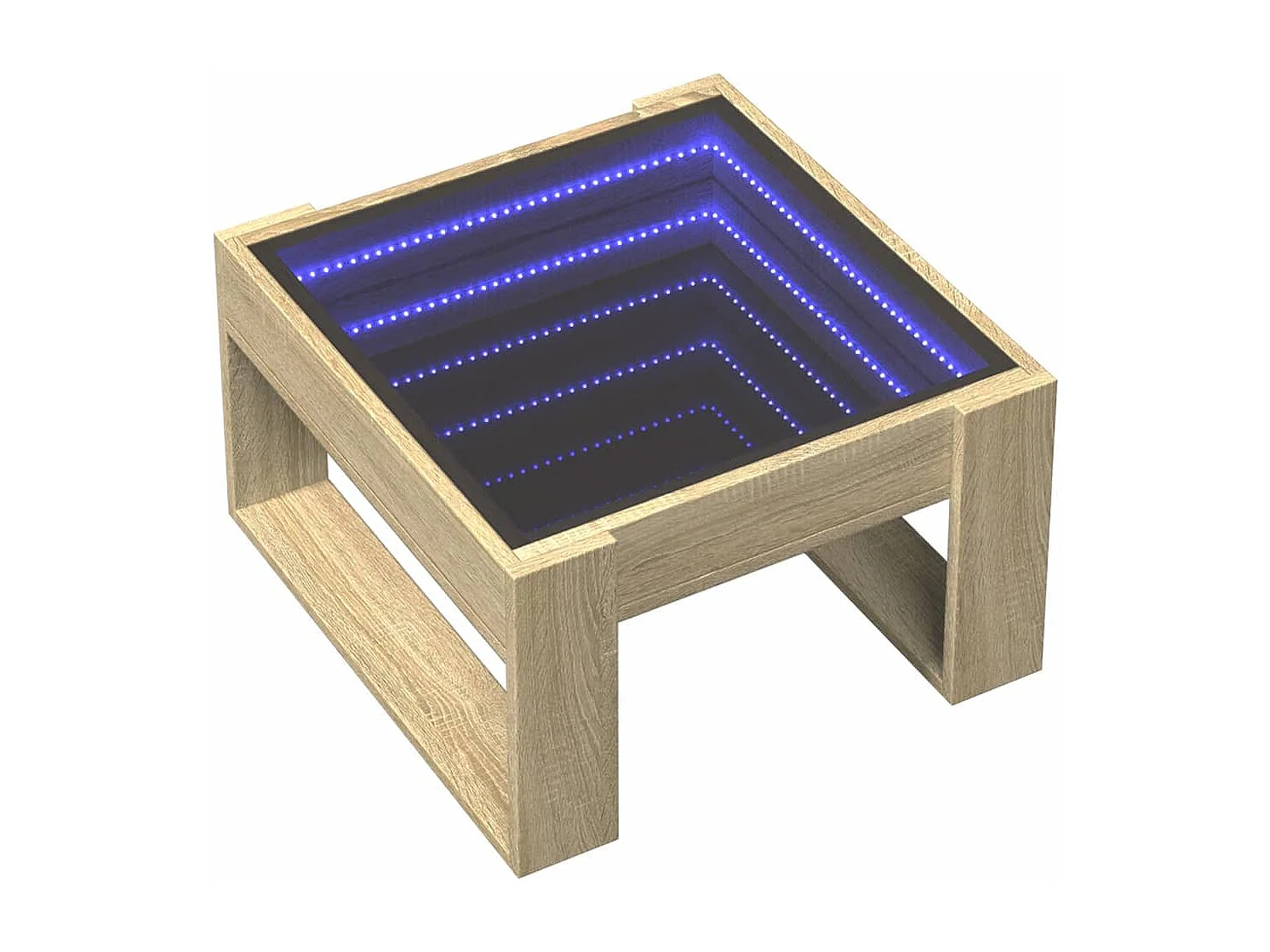 Table basse avec LED infini chêne sonoma 50x53x30 cm