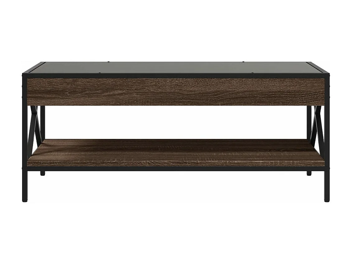 Table basse avec LED Infinity chêne marron 90x50x38 cm