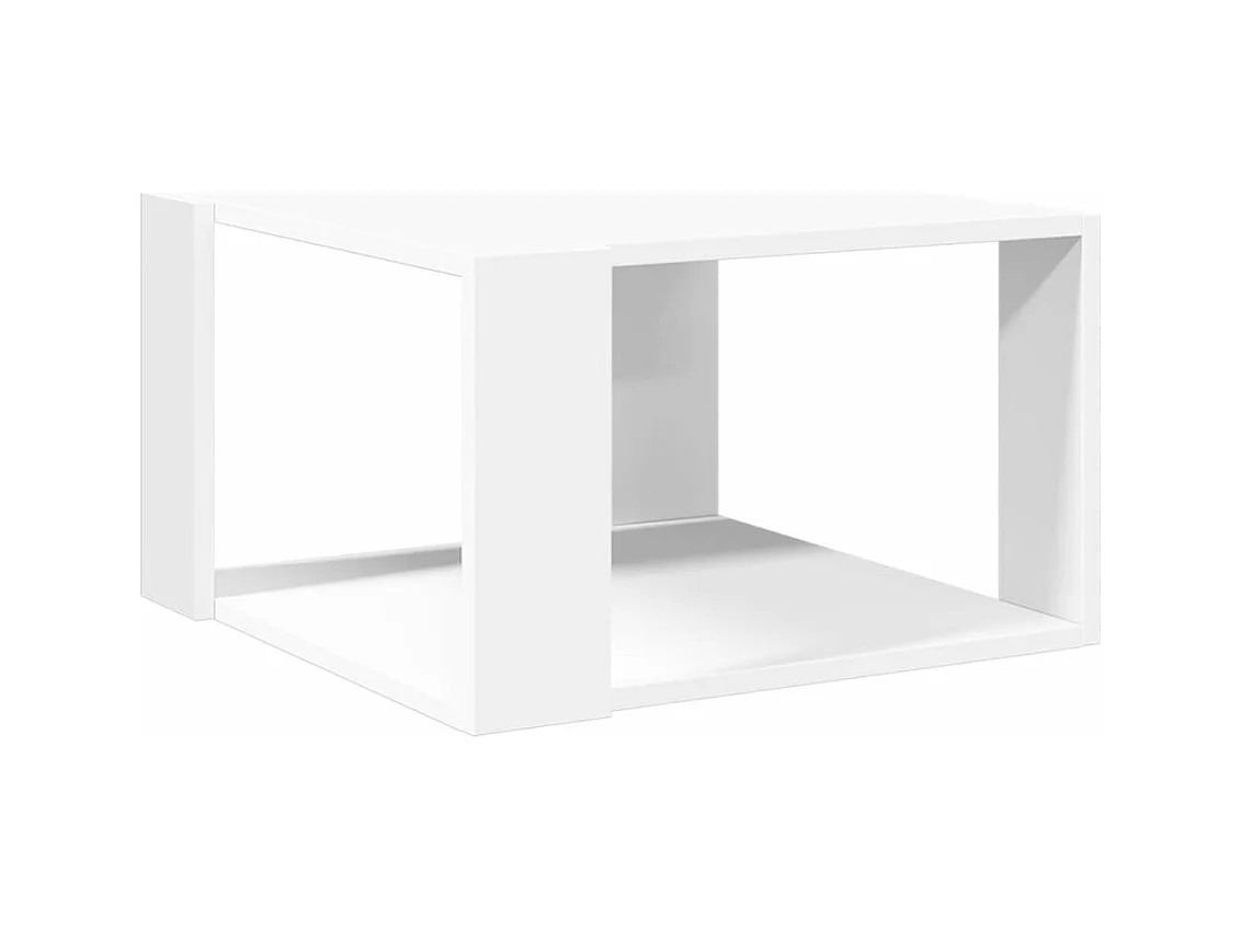 Table basse blanc 51,5x51,5x30 cm bois d'ingénierie