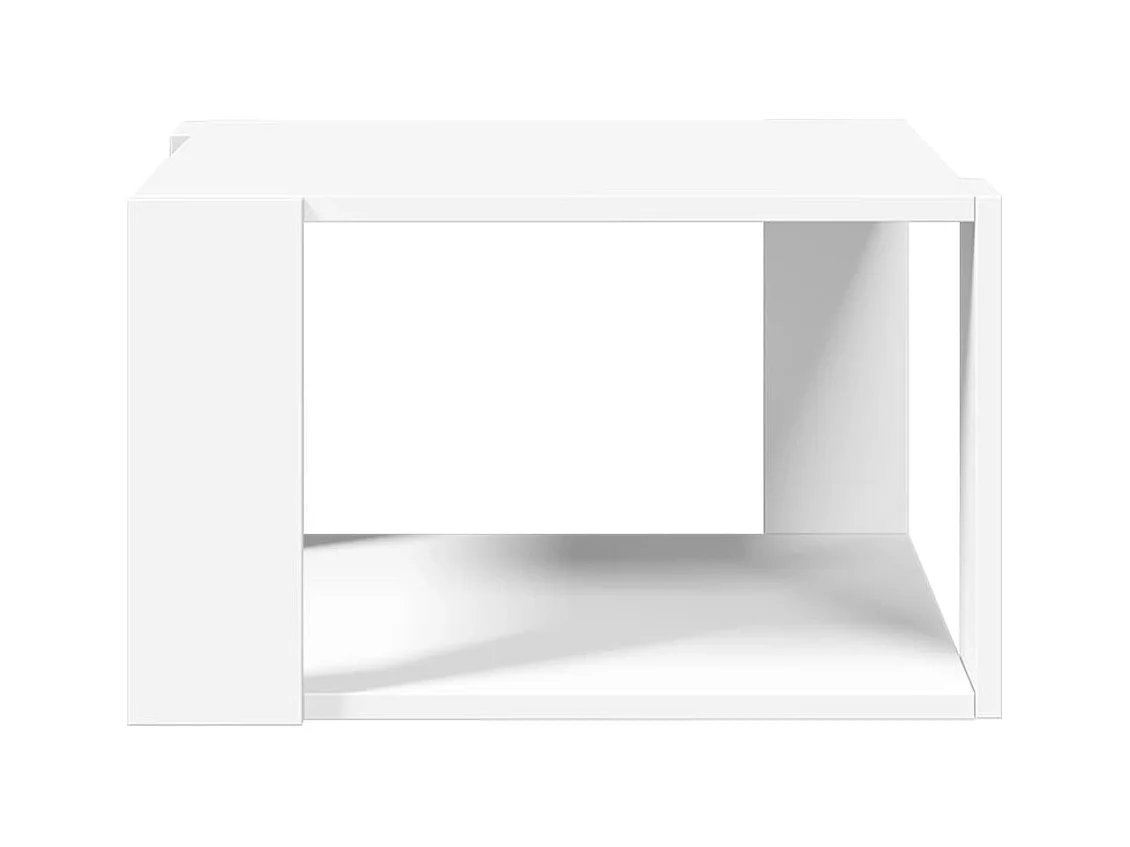Table basse blanc 51,5x51,5x30 cm bois d'ingénierie