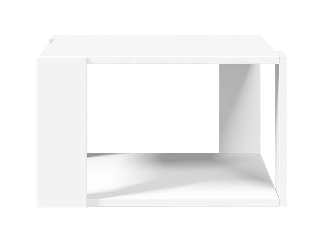 Table basse blanc 51,5x51,5x30 cm bois d'ingénierie