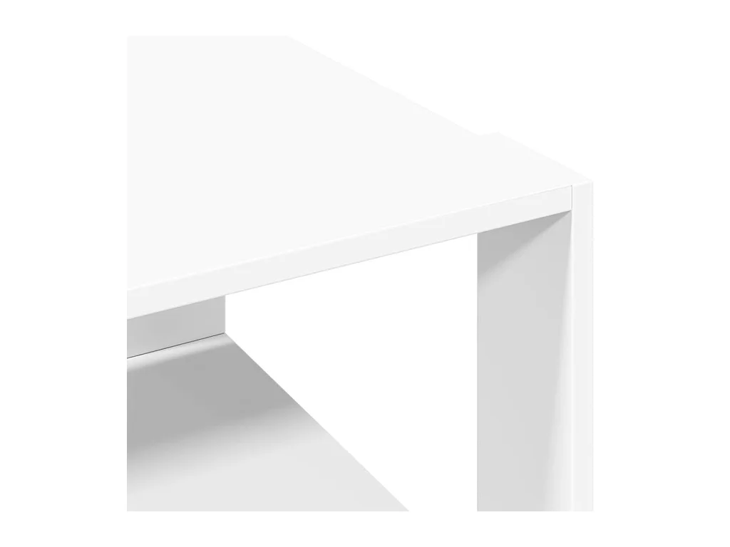 Table basse blanc 51,5x51,5x30 cm bois d'ingénierie