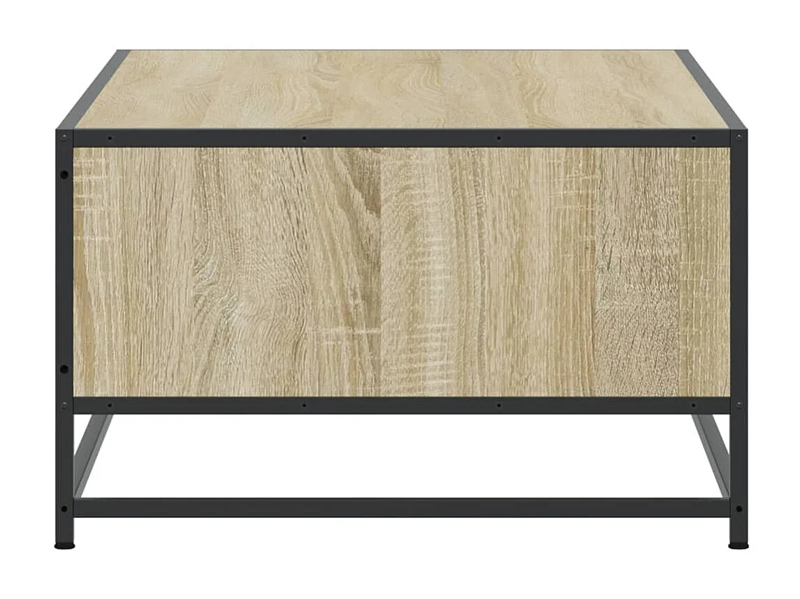 Table basse chêne sonoma 100x57x35cm bois d'ingénierie et métal