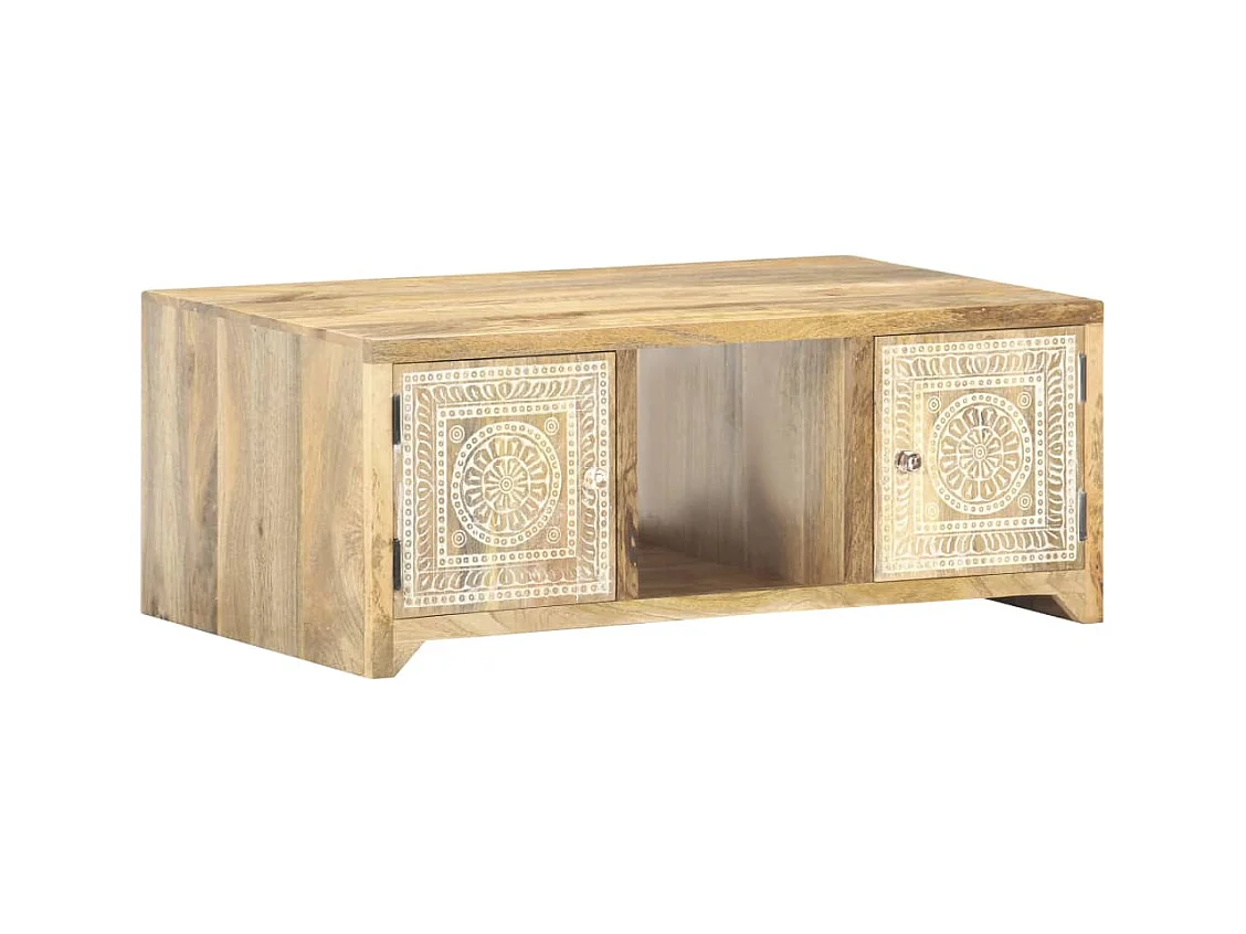 Table basse 90x50x35 cm Bois solide de manguier