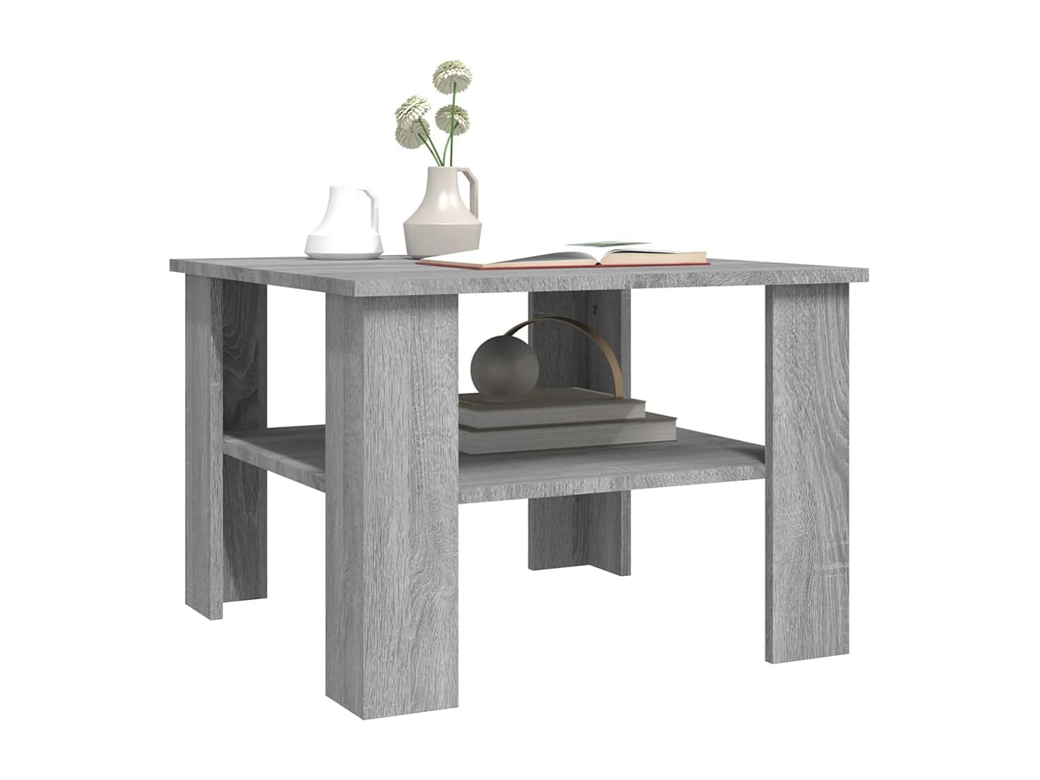 Table basse Sonoma gris 60x60x42 cm Bois d'ingénierie