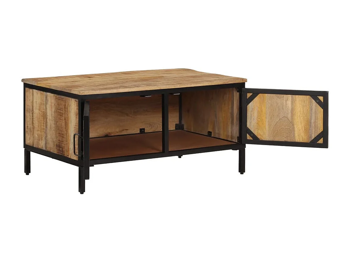 Mesa de centro 80x50x40 cm madeira de mangueira áspera maciça