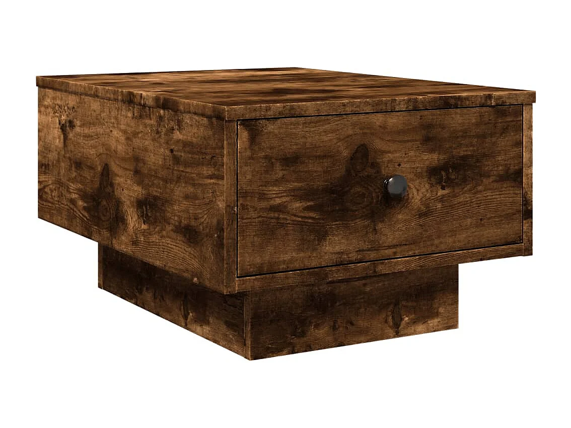 Salontafel 60x45x31 cm bewerkt hout gerookt eikenkleurig