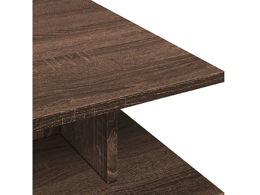 Table basse chêne marron 102x55x35 cm bois d'ingénierie