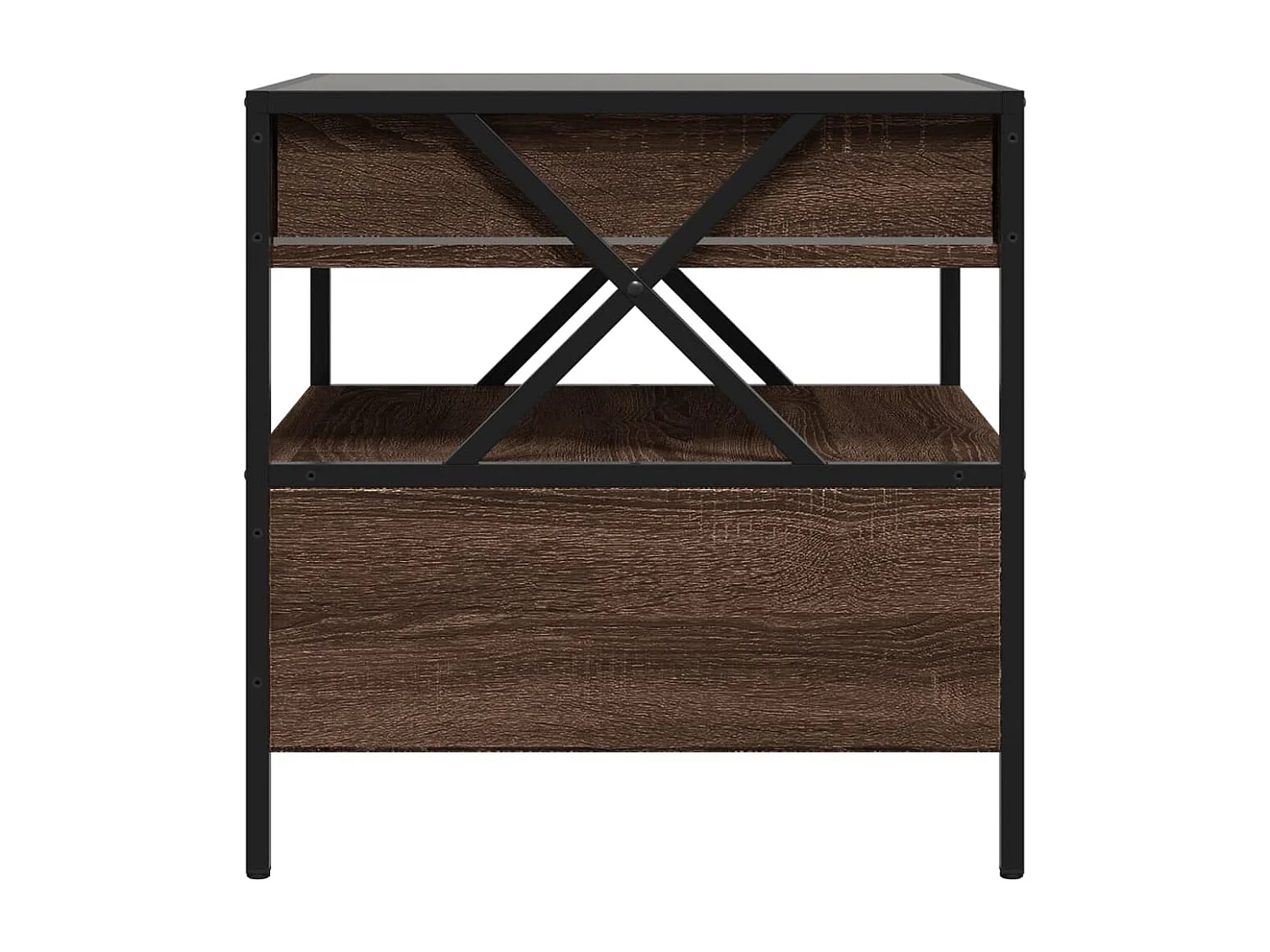 Table basse avec LED Infinity chêne marron 50x50x51 cm