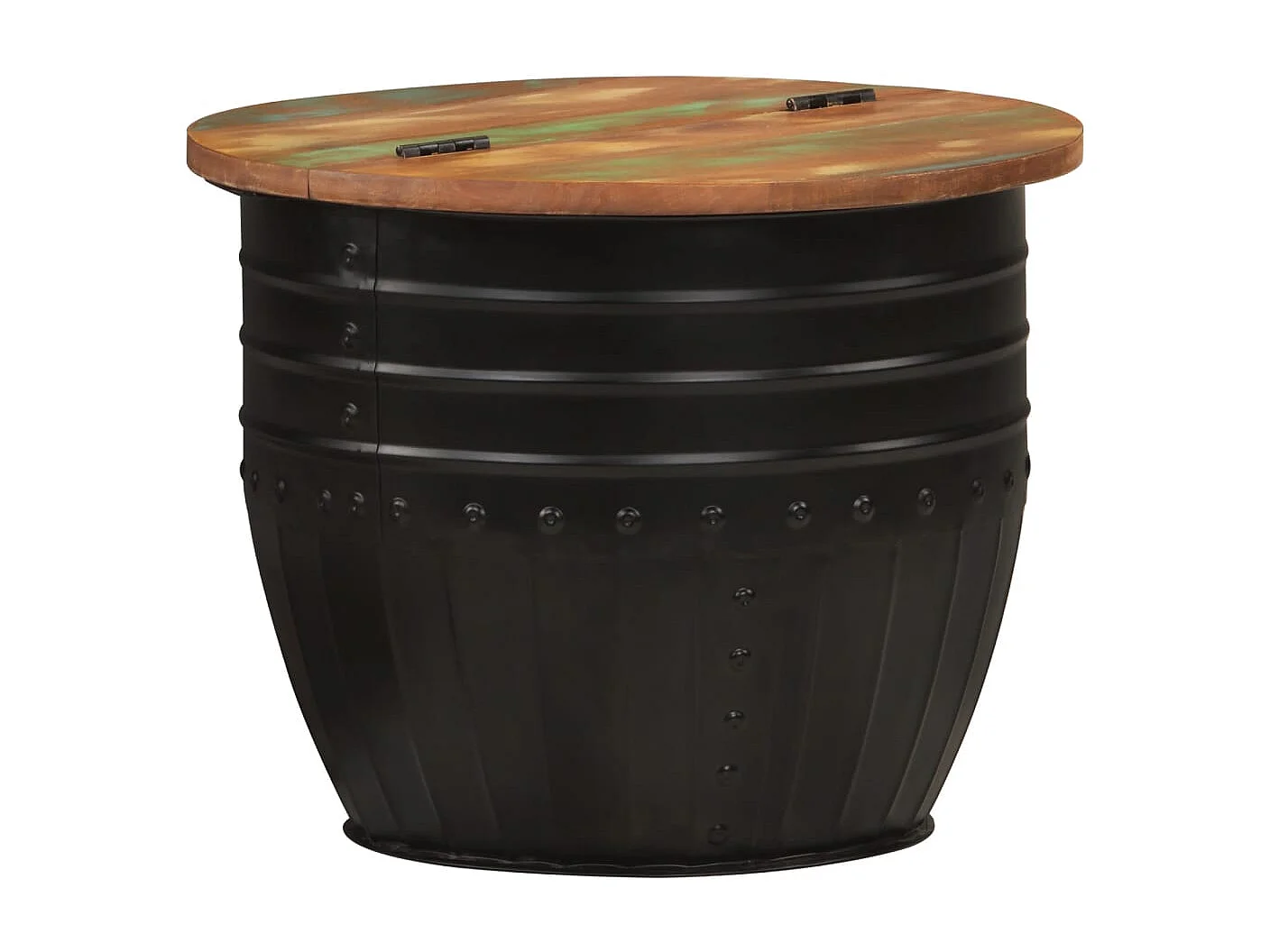 Mesa de centro de madera maciza reciclada 50x39,5 cm