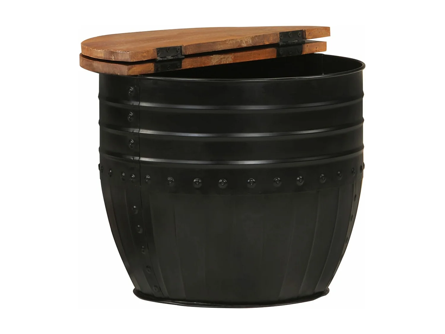 Mesa de centro de madera maciza reciclada 50x39,5 cm