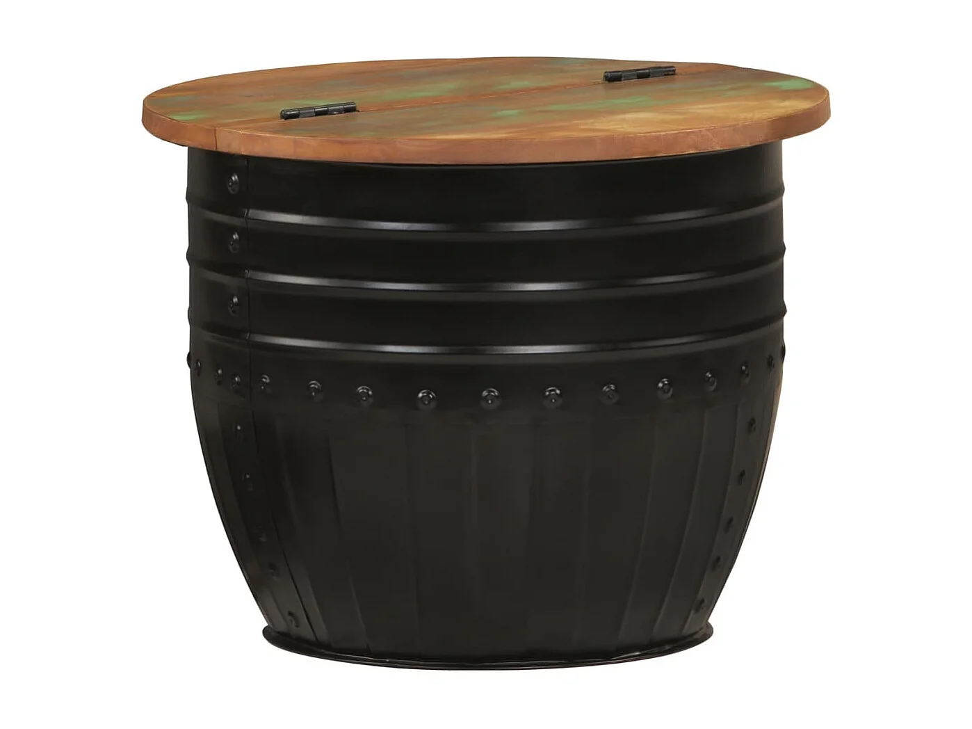 Mesa de centro de madera maciza reciclada 50x39,5 cm