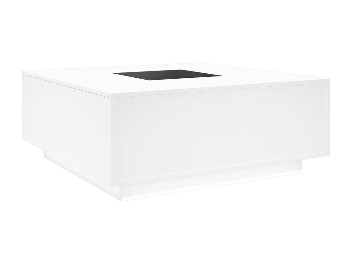 Table basse avec LED infini blanc 100x100x40 cm
