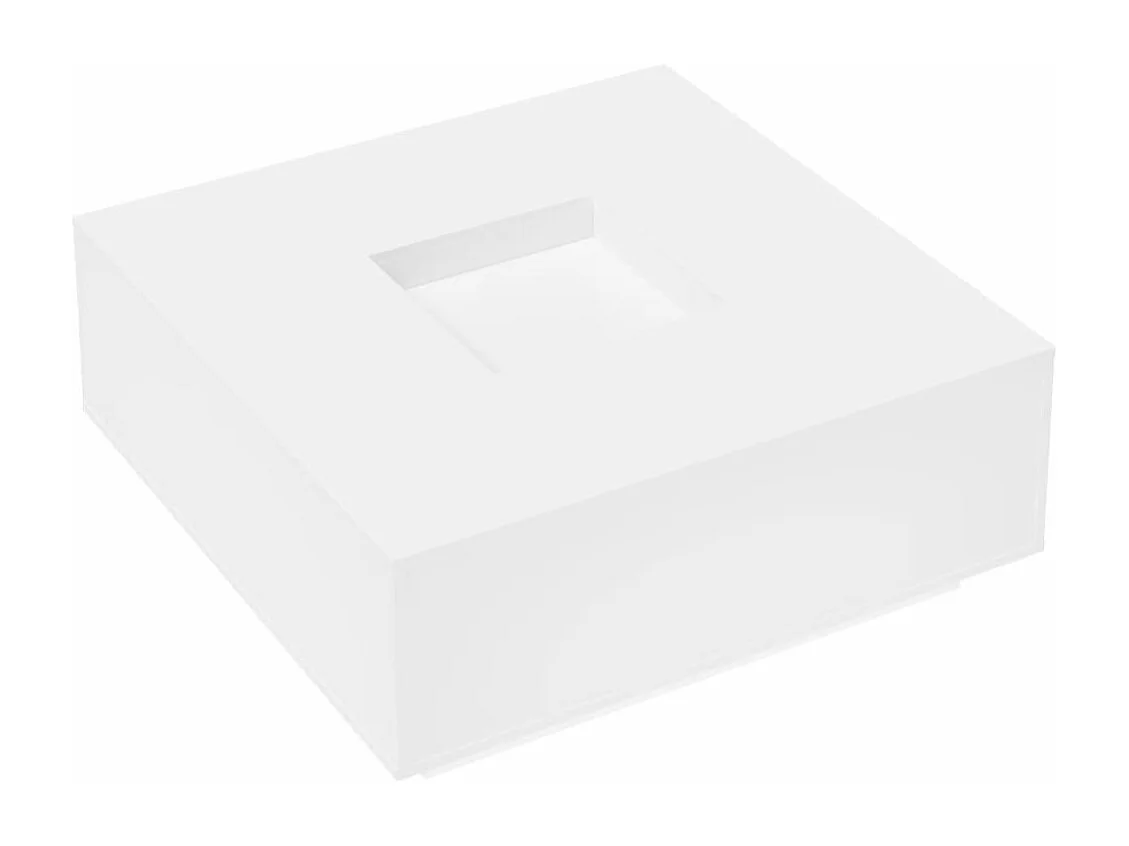 Table basse blanc 100x100x40 cm bois d'ingénierie