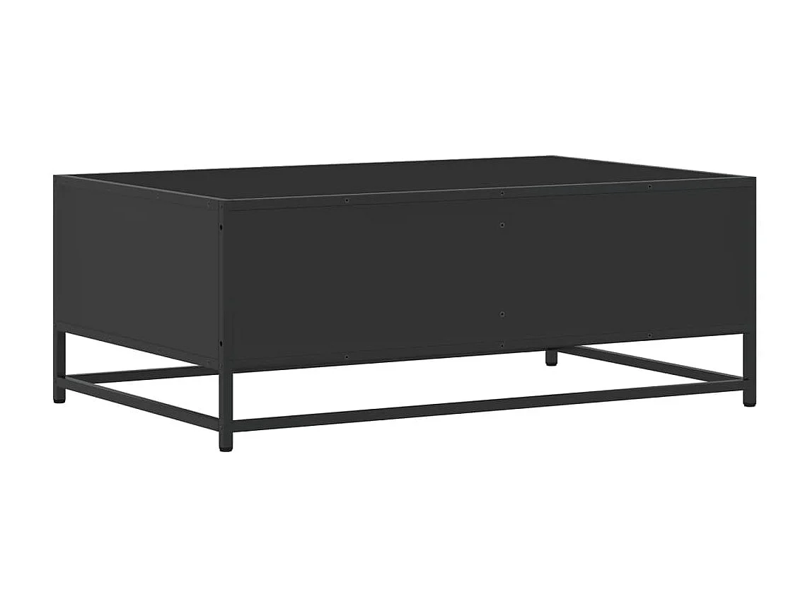 Table basse noir 90x57x35 cm bois d'ingénierie et métal