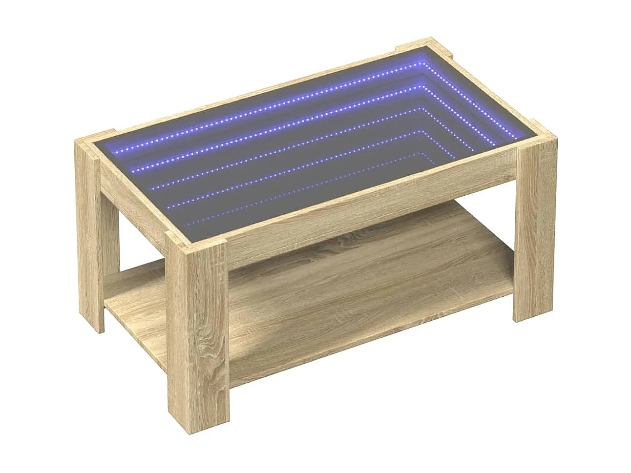 Table basse avec LED chêne sonoma 93x53x45 cm bois d'ingénierie