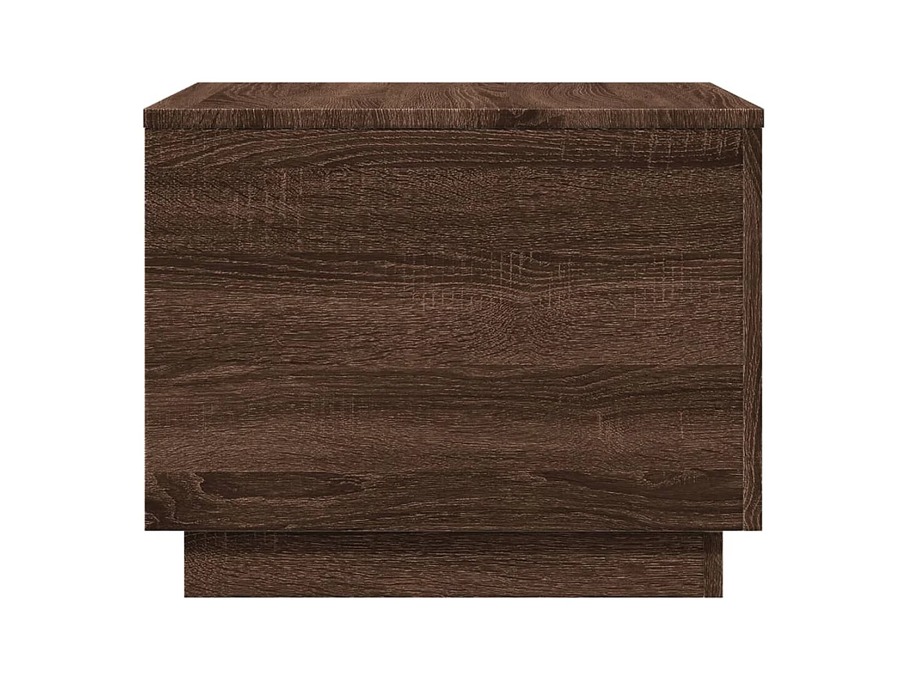 Table basse avec lumières LED chêne marron 50x50x40 cm