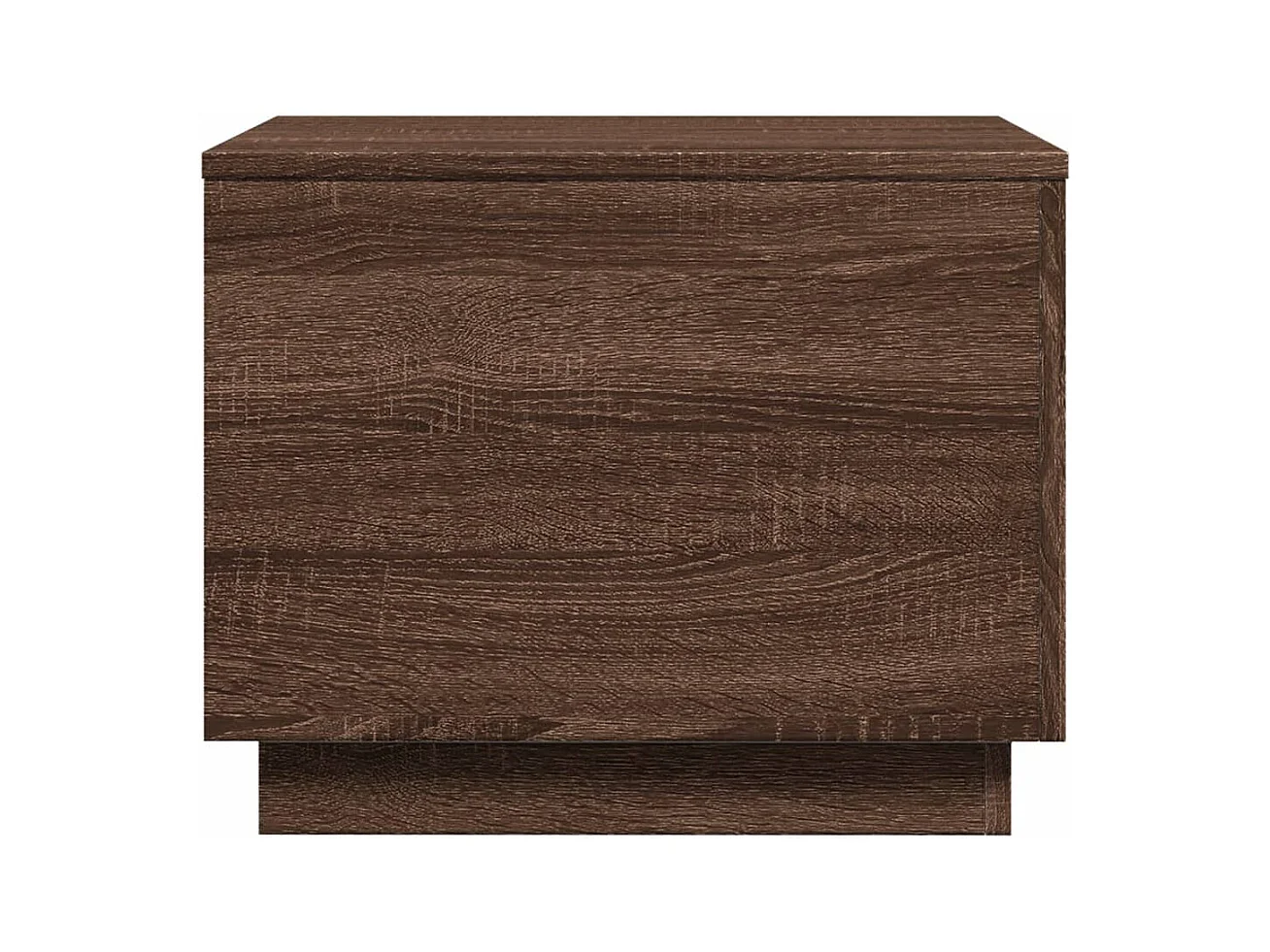 Table basse avec lumières LED chêne marron 50x50x40 cm