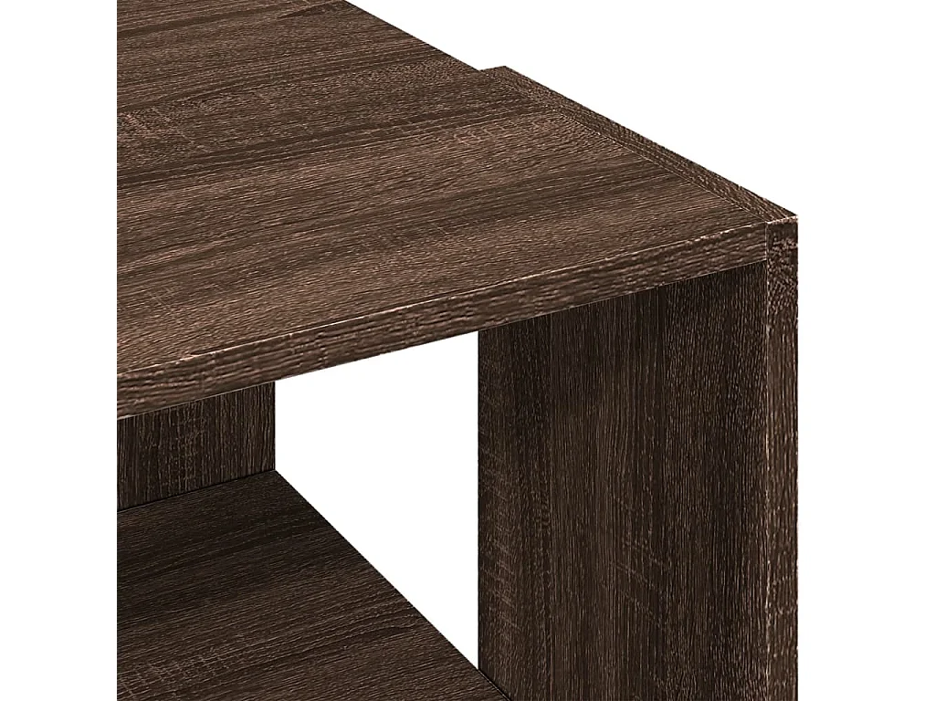 Table basse chêne marron 89,5x48x30 cm bois d'ingénierie