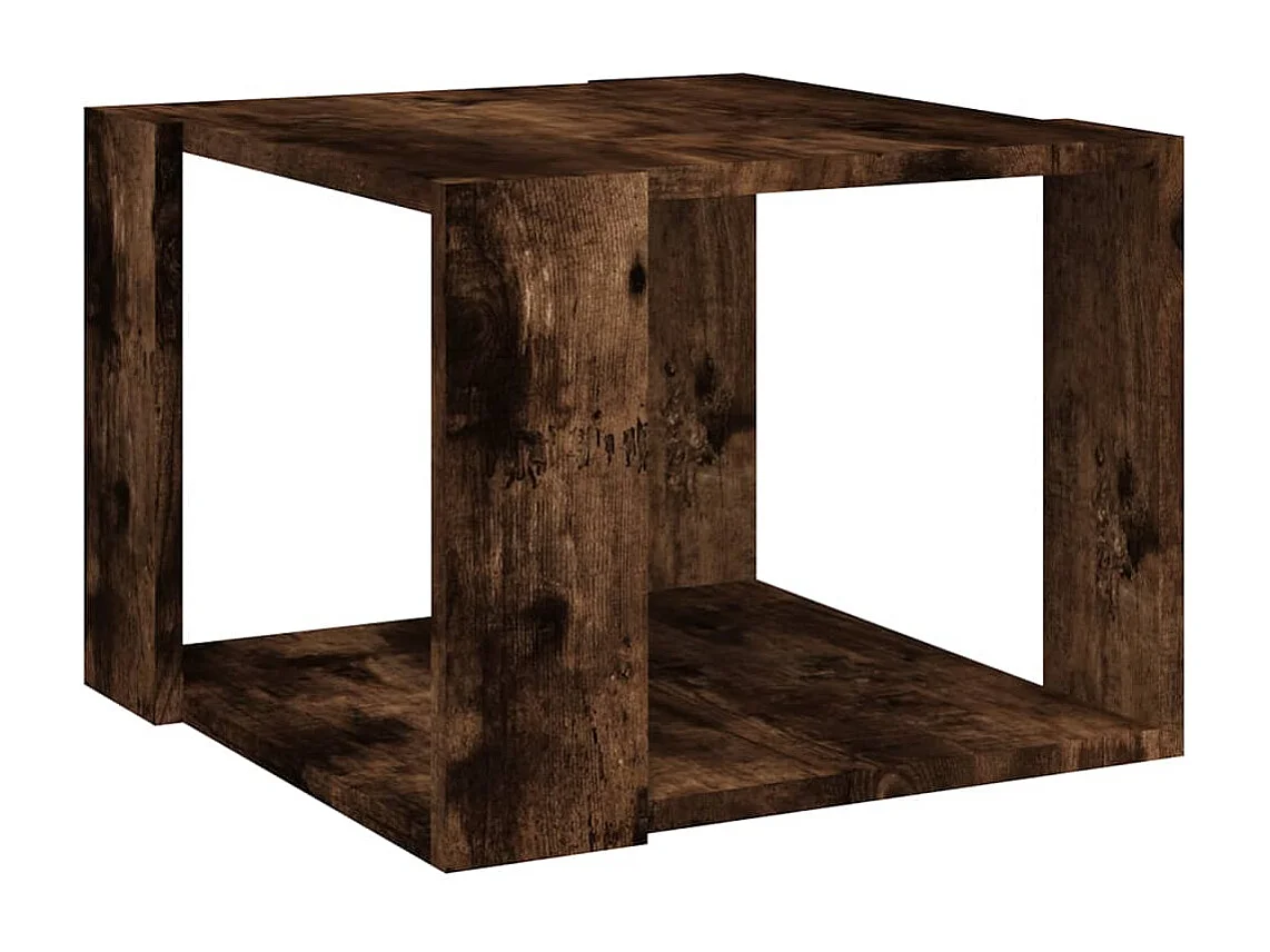 Table basse Chêne fumé 40x40x30 cm Bois d'ingénierie