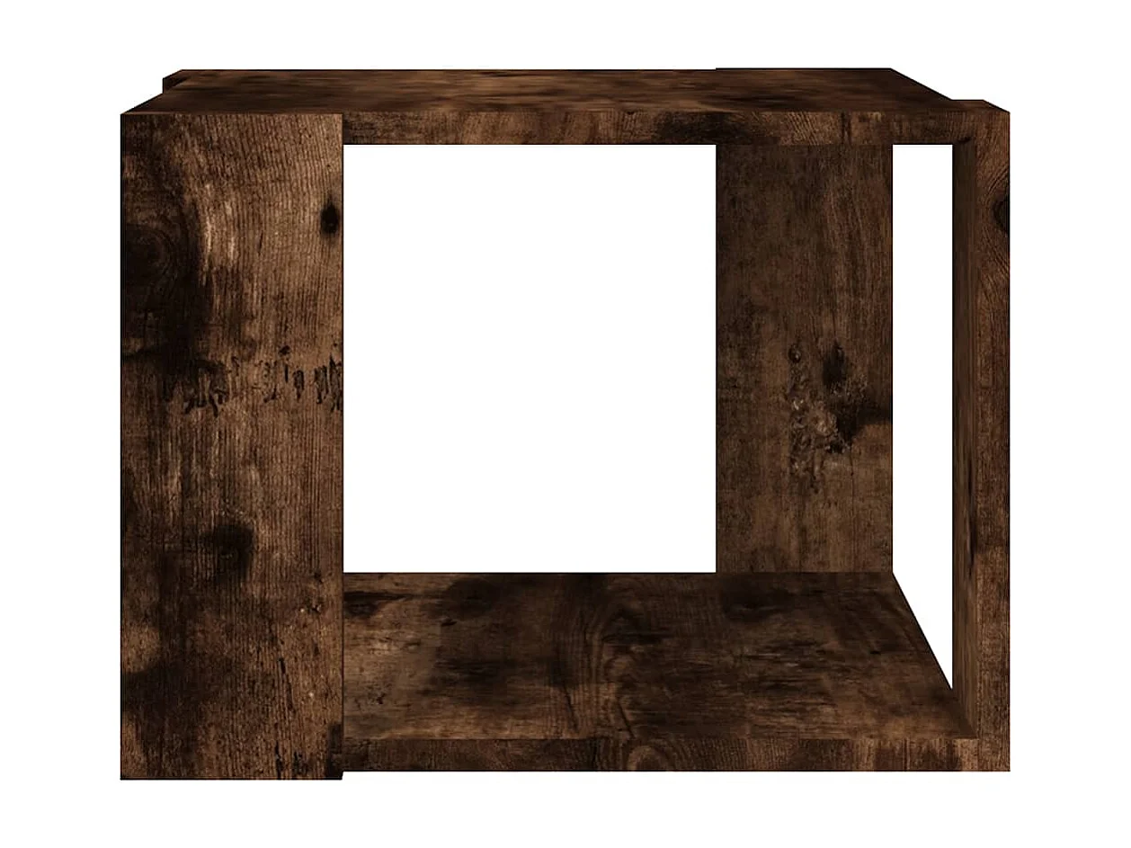 Table basse Chêne fumé 40x40x30 cm Bois d'ingénierie