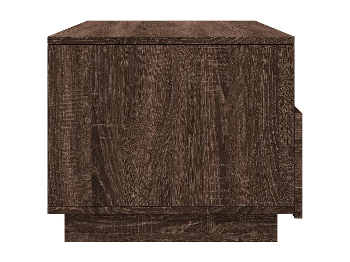 Table basse avec lumières LED chêne marron 90x49x40 cm