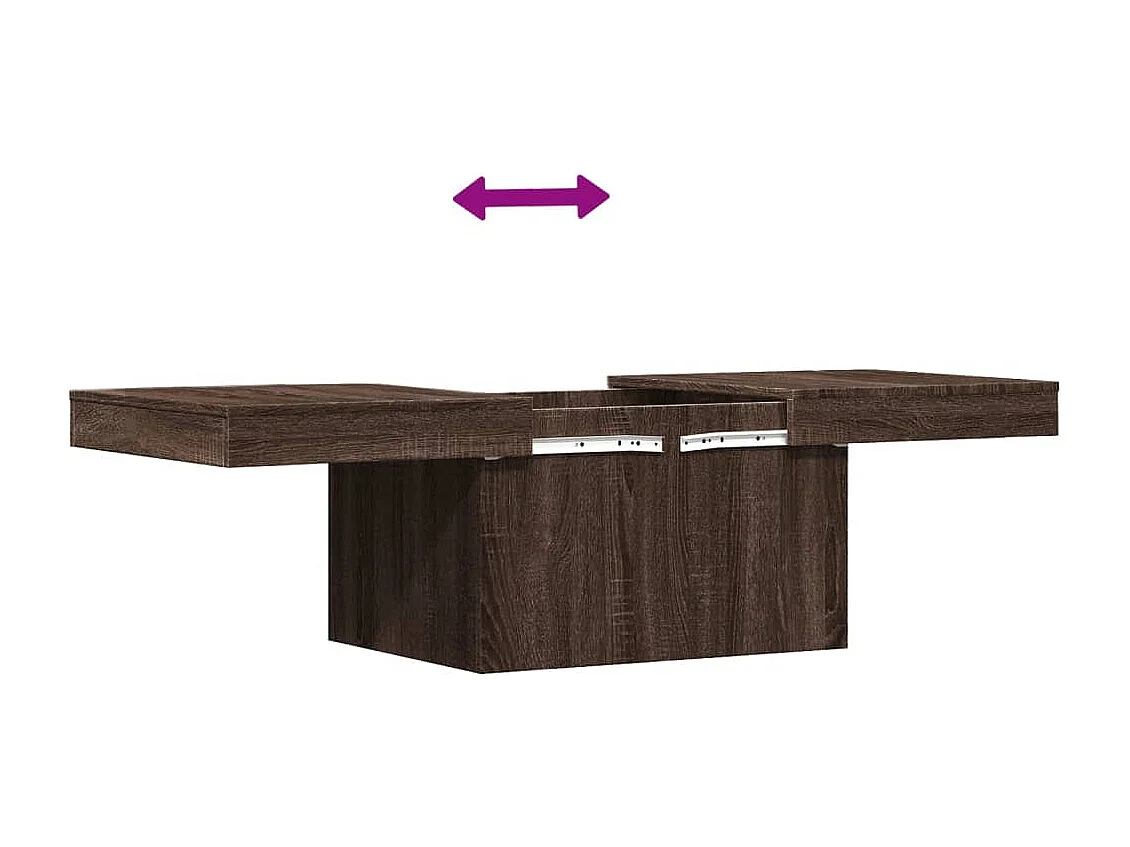 Table basse chêne marron 100x55x40 cm bois d'ingénierie