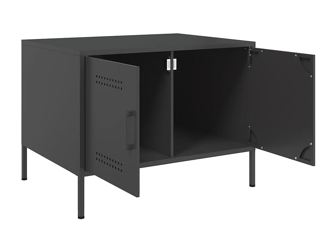 Mesa de centro acero laminado en frío negro 68x50x50,5 cm