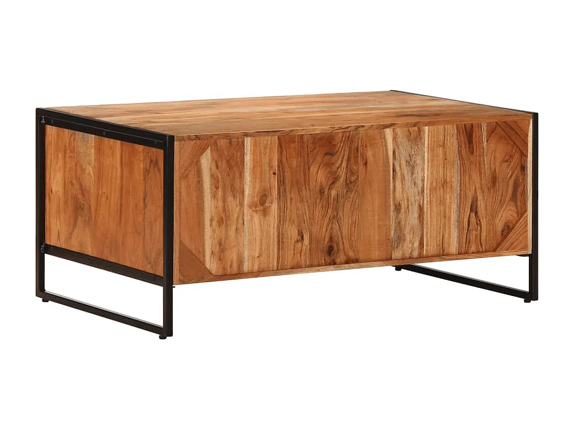 Table basse 90x55x40 cm bois massif d'acacia