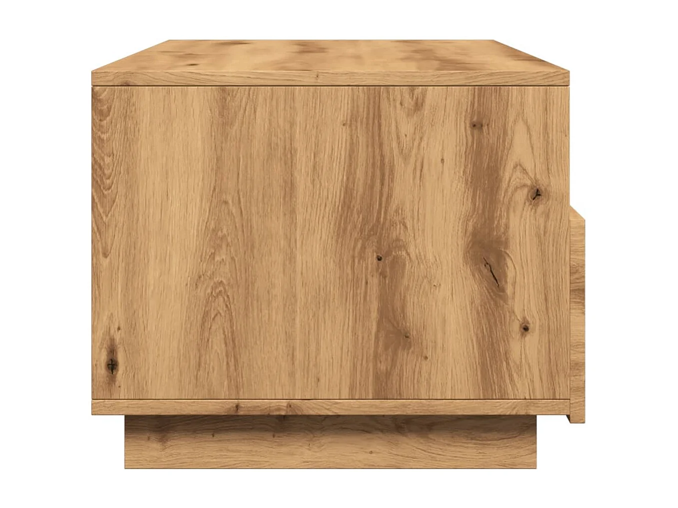 Table basse avec lumières LED chêne artisanal 90x49x40 cm