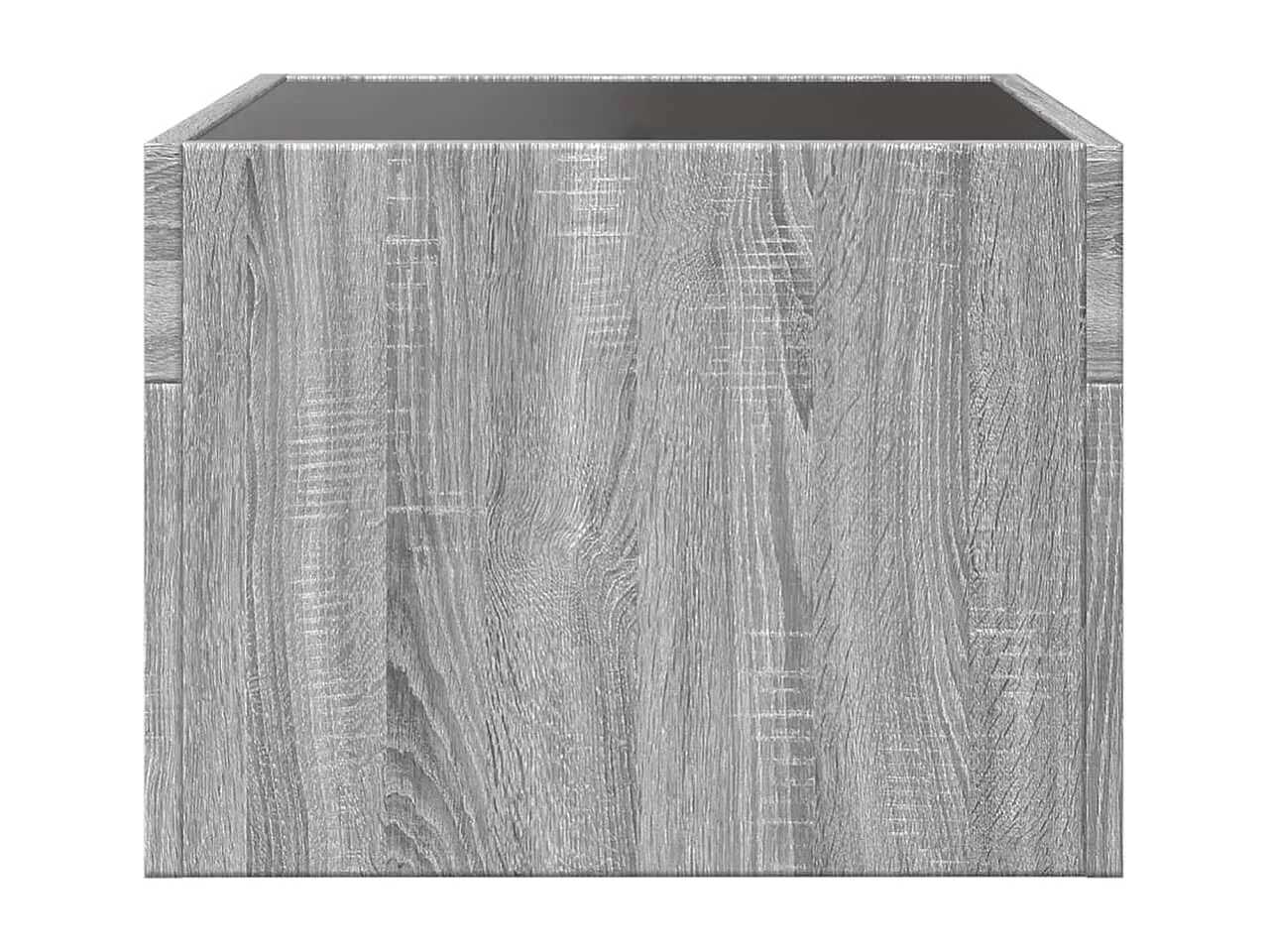 Mesa de centro luzes LED Infinity 40x40x30 cm cinzento sonoma