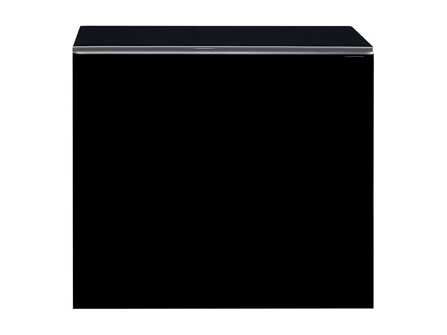 Salontafel 50x50x45 cm gehard glas zwart