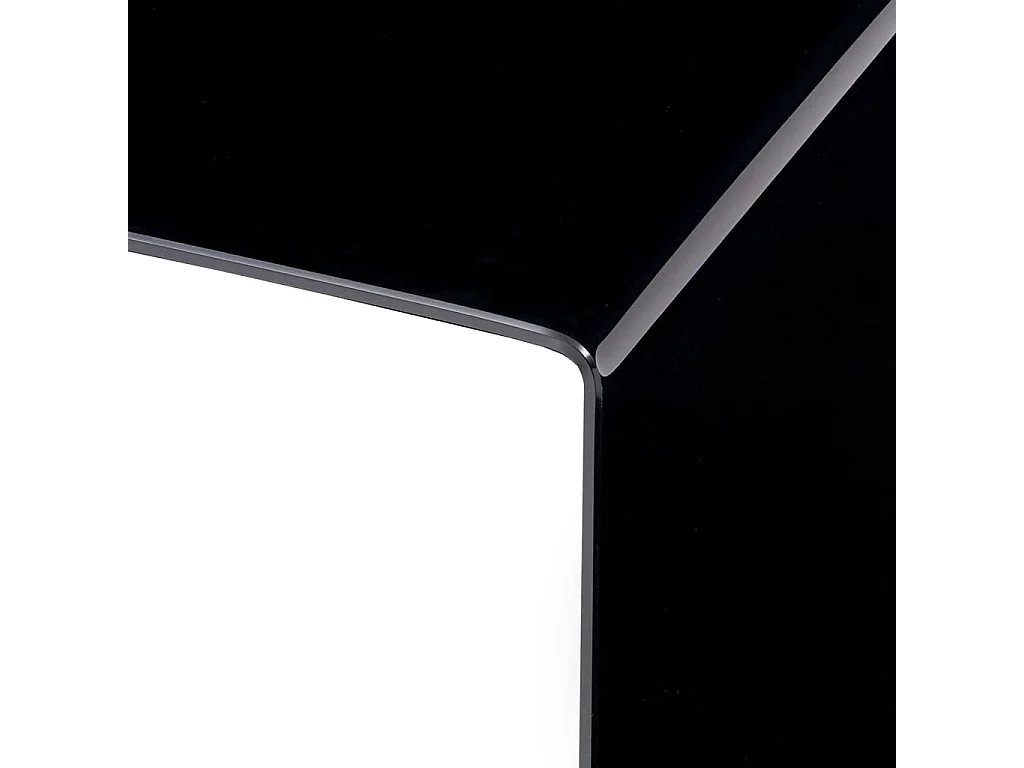 Salontafel 50x50x45 cm gehard glas zwart