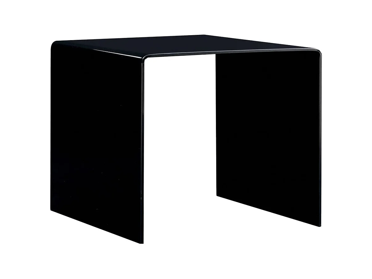 Table basse Noir 50 x 50 x 45 cm Verre trempé