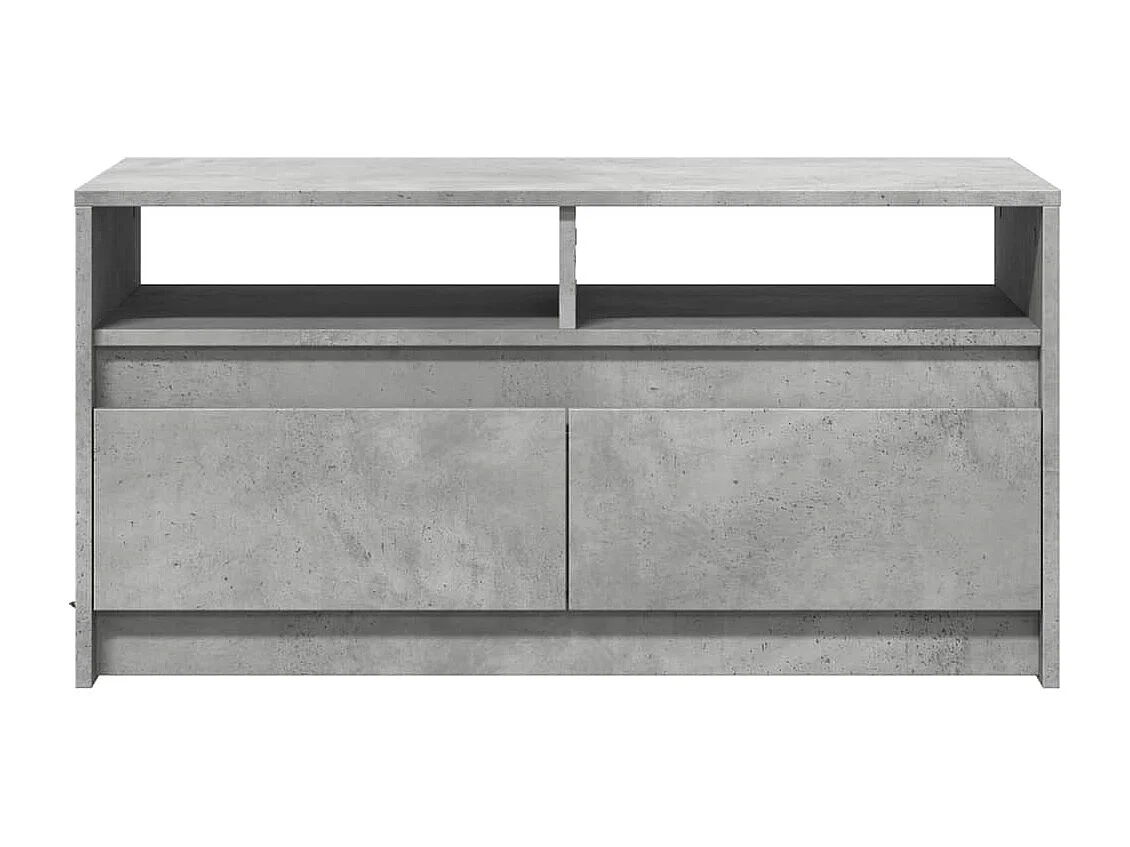 Mesa de centro con luces LED madera de ingeniería gris hormigón