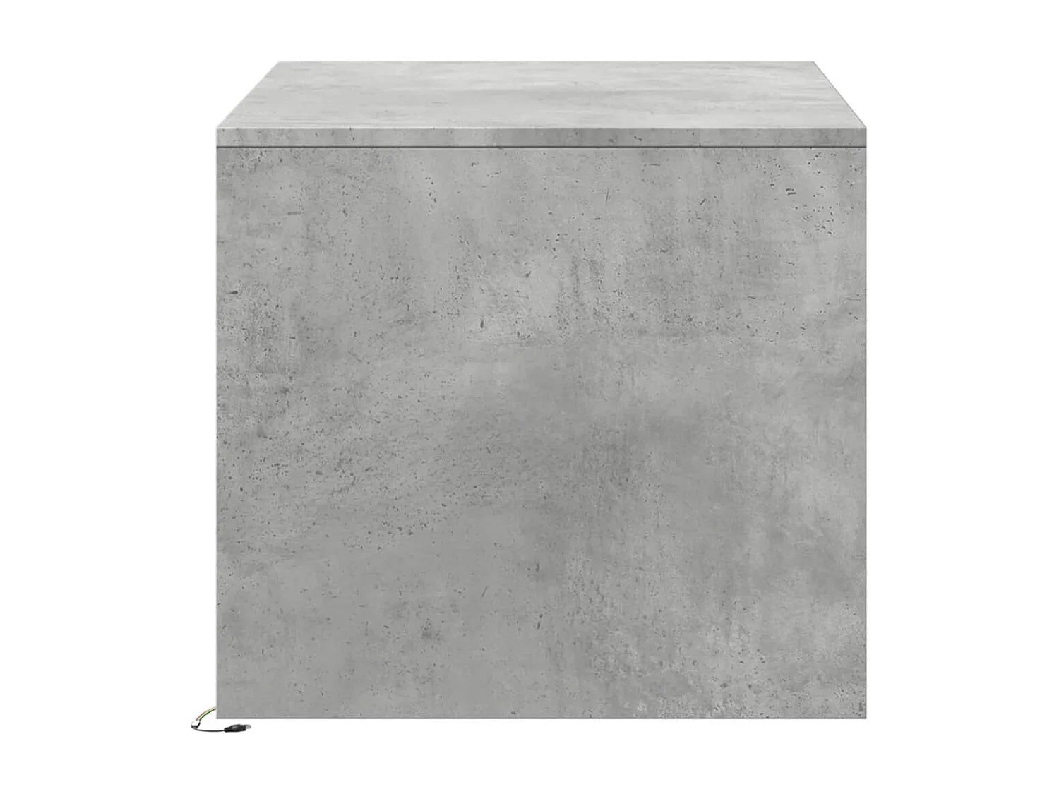 Mesa de centro con luces LED madera de ingeniería gris hormigón