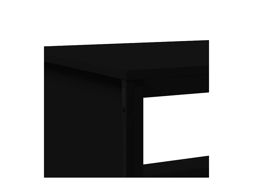 Mesa de centro madera de ingeniería negra 75x51x40 cm