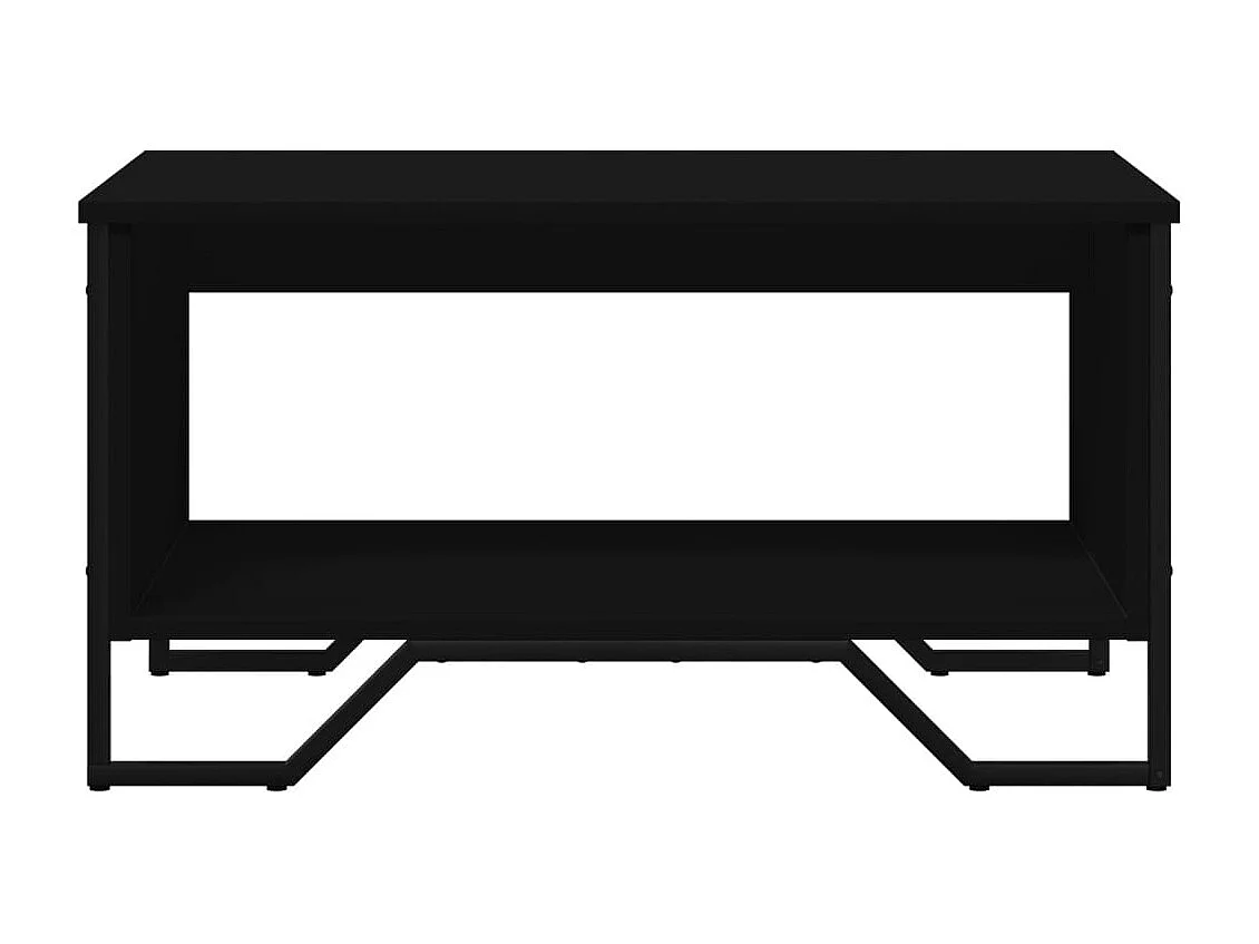 Table basse noir 75x51x40 cm bois d'ingénierie