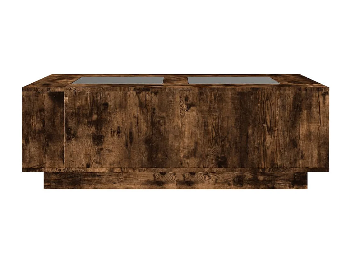 Table basse avec LED infini chêne fumé 116x69x40 cm