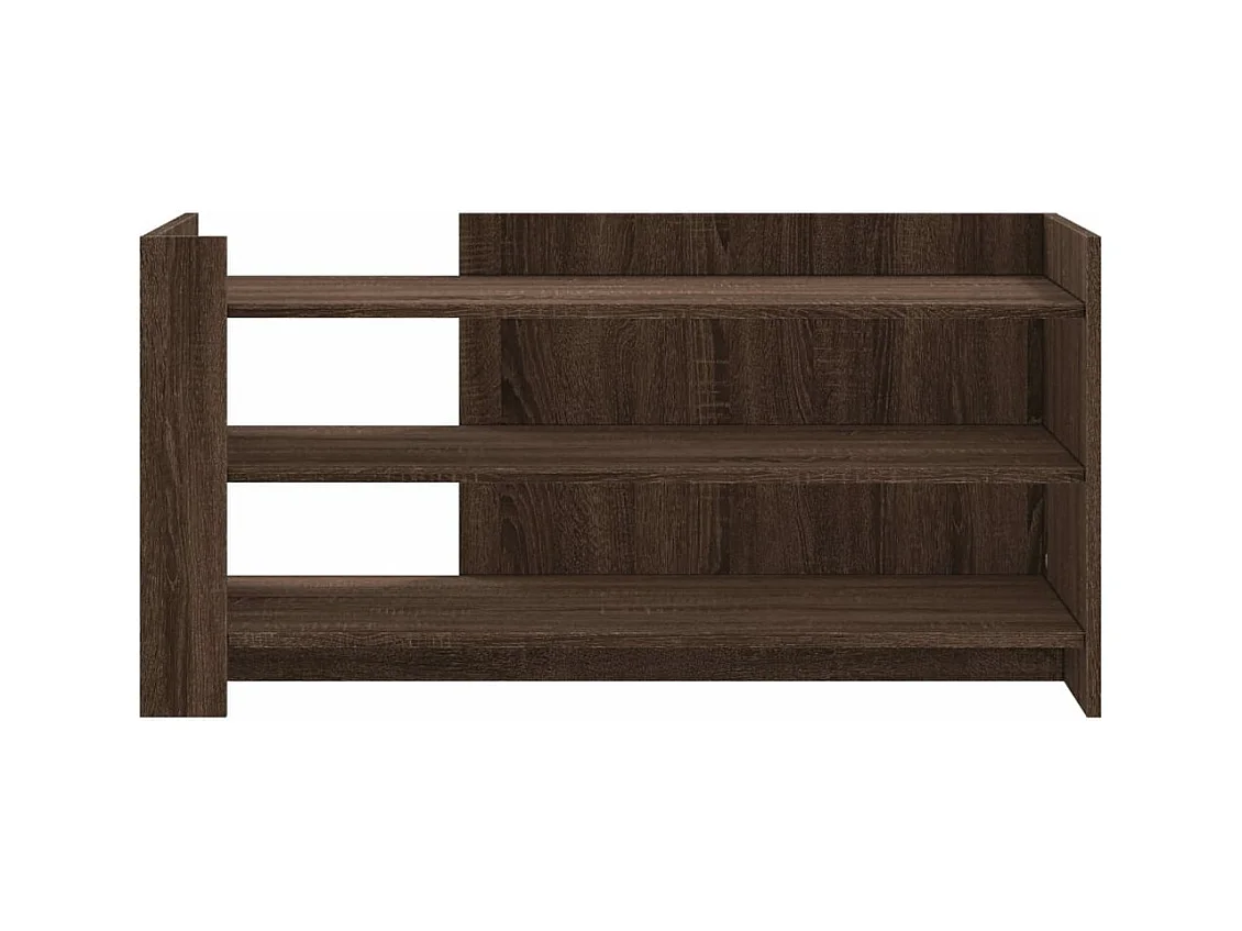 Mesa de centro madera de ingeniería marrón roble 100x50x50 cm