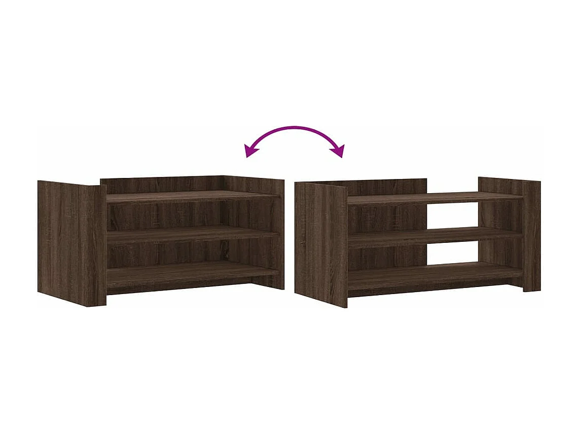 Mesa de centro madera de ingeniería marrón roble 100x50x50 cm