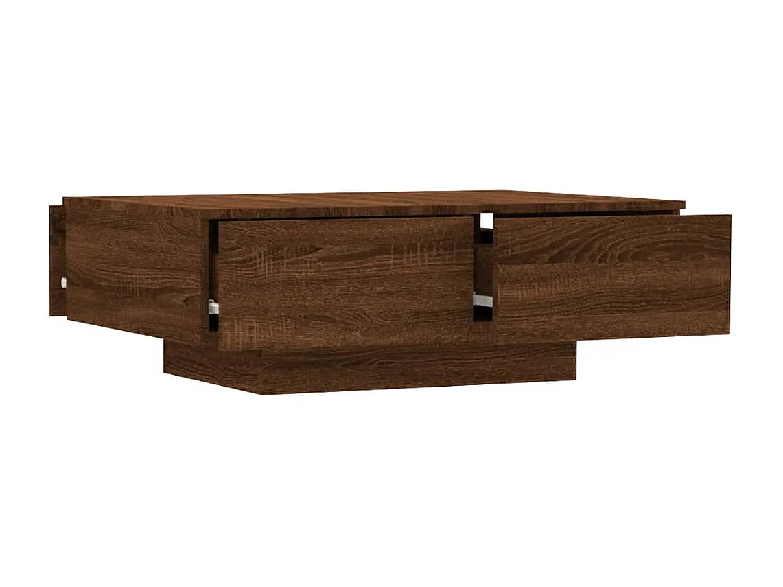Table basse Chêne marron 90x60x31 cm Bois d'ingénierie