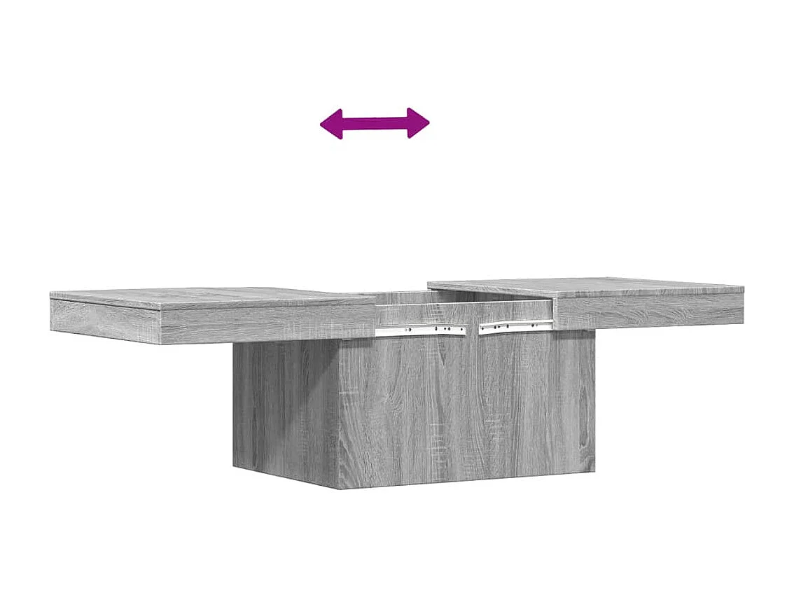 Salontafel 100x55x40 cm bewerkt hout grijs sonoma eikenkleurig